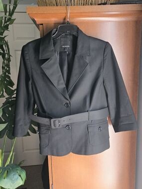 The Limited Black Women's Belted Blazer Jacket
